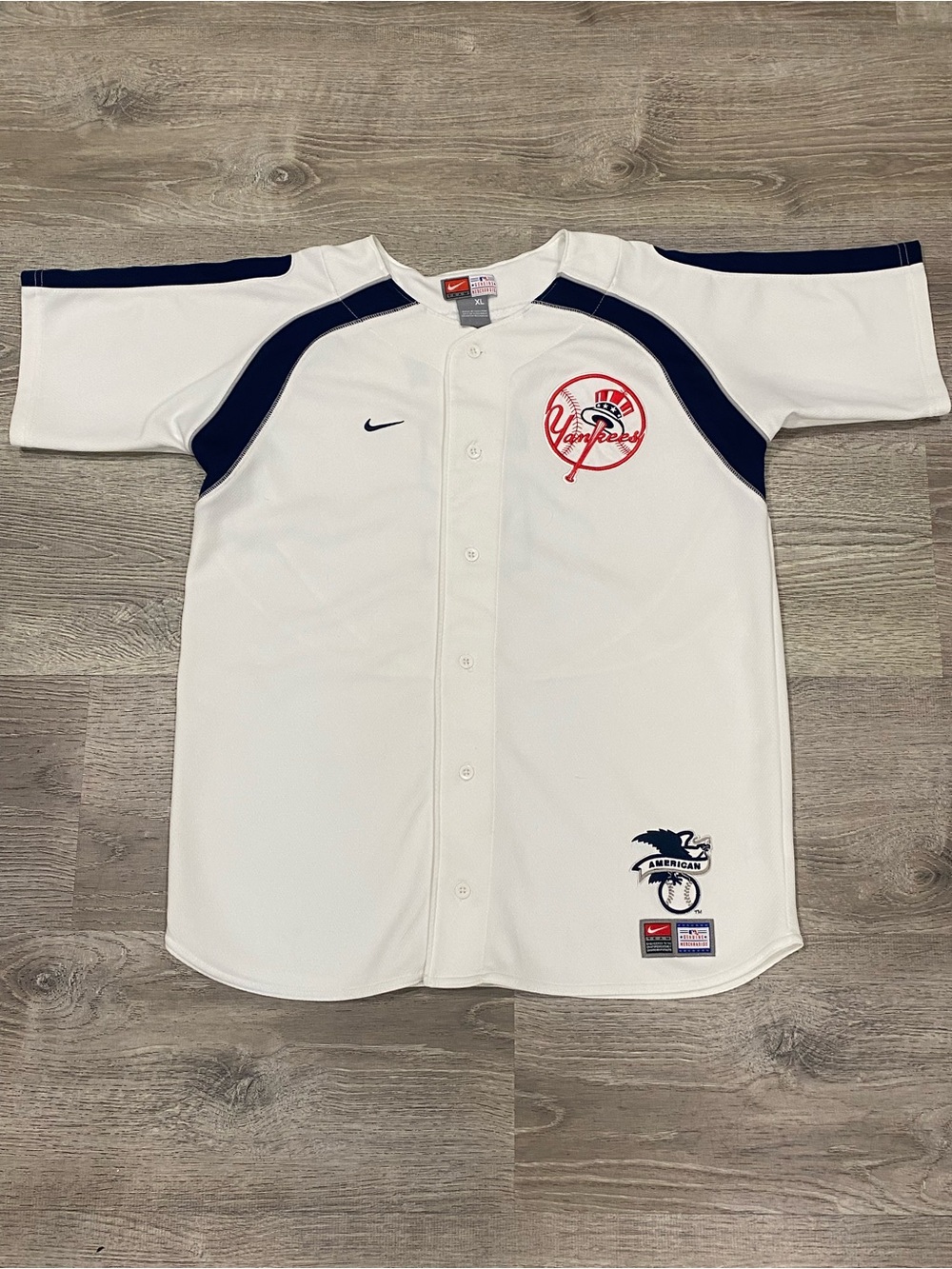 Vintage Nike NY Yankees Derek Jeter #2 Panel Jersey Youth XL